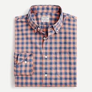 J. Crew Stretch Secret Wash Cotton Poplin Plaid Long Sleeve Shirt Size S